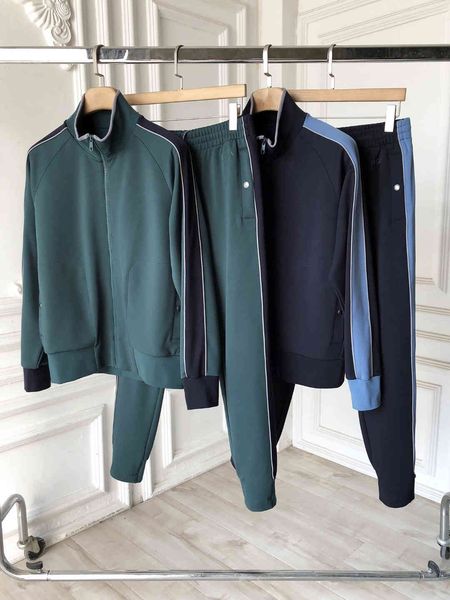 

capris 2021 Spring Summer Luxury Design Quality Men's Sport Style Two Piece Pants Set, Black;white
