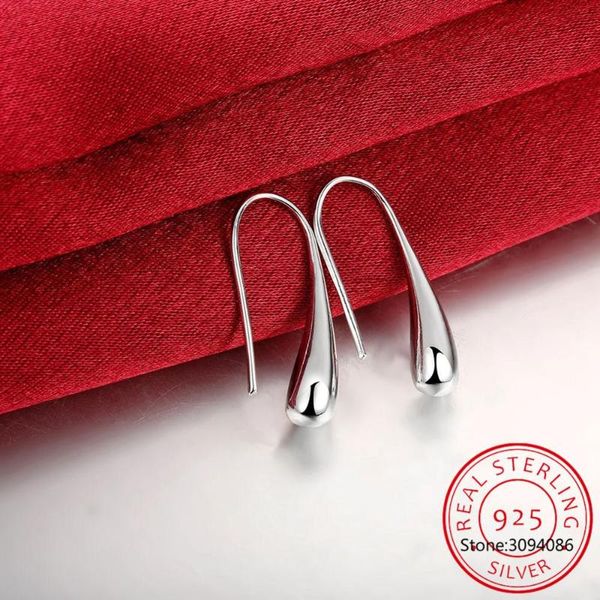 

dangle & chandelier 925 silver earring black teardrop/water drop/raindrop earrings for women men fashion jewelry gifts 4 colors