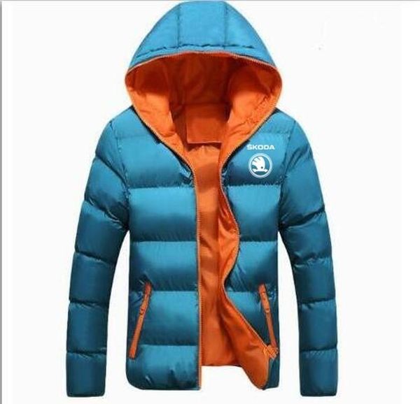 

men's hoodies & sweatshirts 2021 autumn and winter skoda logo zipper plus fleece hoodie sportswear print thick sports high street top, Black