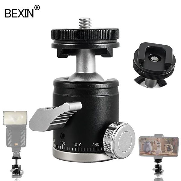 

mini ballhead monopod ball head tripod 360 panoramic with shoe base adapter for dslr camera flash heads