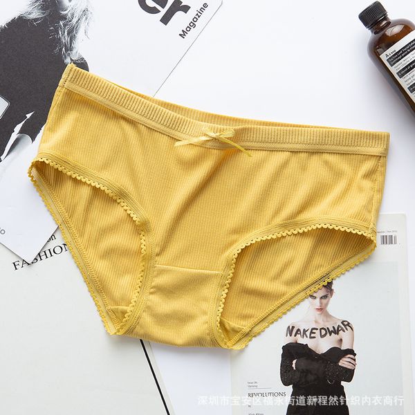 

underwear with middle waist thread breathable cotton crotch lace women's briefs, Black;pink