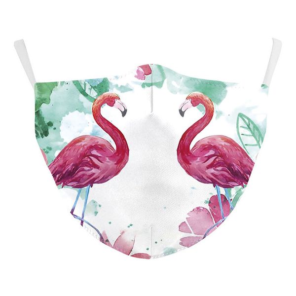 

3d fashion digital printing mask version colorful sunscreen flamingo