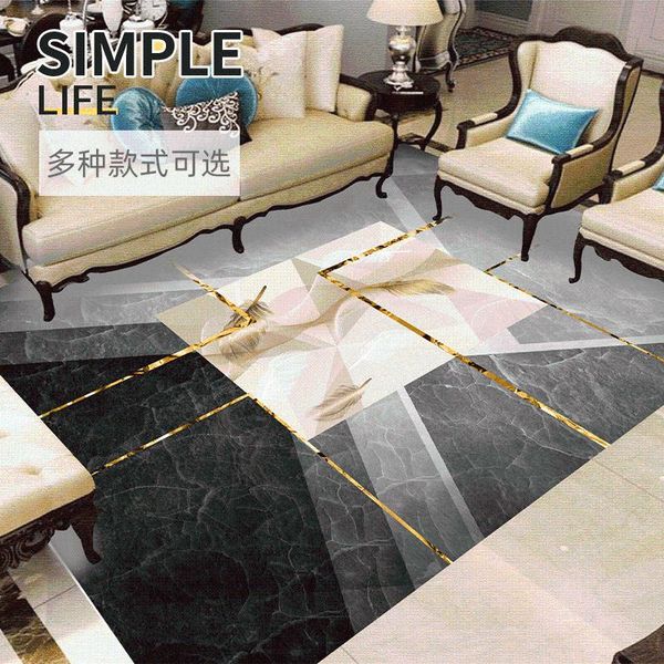 

nordic light luxury geometric carpet bedroom living room decoration rug bathroom anti-slip carpets modern rectangle large rugs