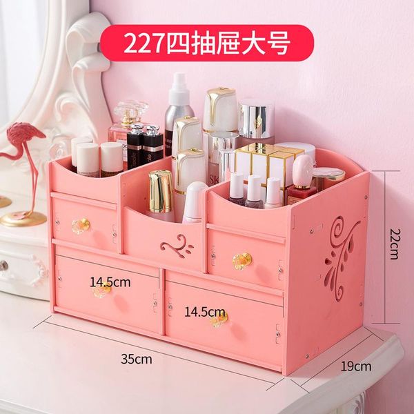 

large skin care product storage box cosmetics plastic belt rack desknet special dressing table mirror boxes & bins