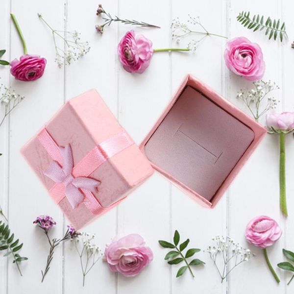 

jewelry pouches, bags 24pcs 4*4*3cm bowknot style earring bracelet necklace jewelery storage boxes gift cases organizers ), Pink;blue