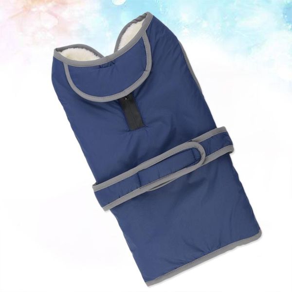 

windproof dog coat cold weather warm winter vest for small medium large dogs size (navy) apparel