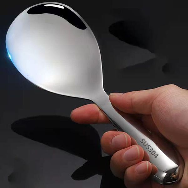 

spoons 304 stainless steel spoon rice non stick household shovel long handle large size tablespoon