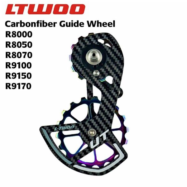 

bike derailleurs ltwoo carbon fiber bicycle ceramic rear derailleur 13t-18t pulley guide wheel for/ ultegra / dura ace 105 road parts