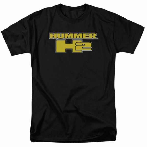 

hummer h2 block logo t shirt mens licensed auto truck tee black, White;black