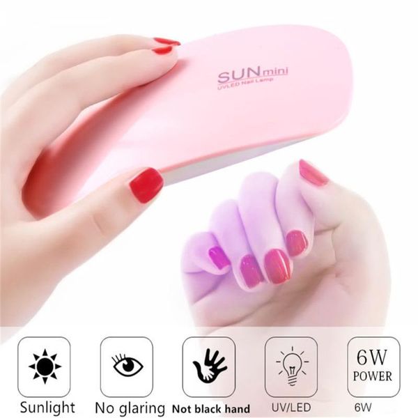 

nail dryers lamp for manicure led uv drying fingernails 6w portable mini usb tools