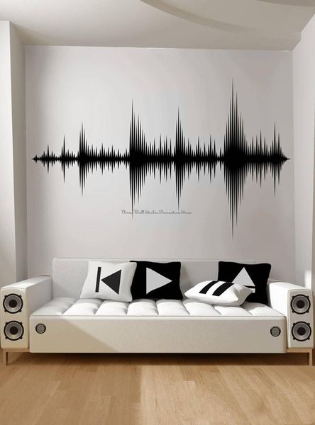 

wall stickers sound boeing wave sticker recording studio audio speaker melody music room producer decoration decal 5