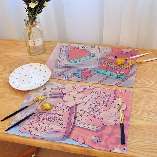 

mats & pads cute pink placemat tablecloth snack cloth art mat girl student desk table decoration physical pography props