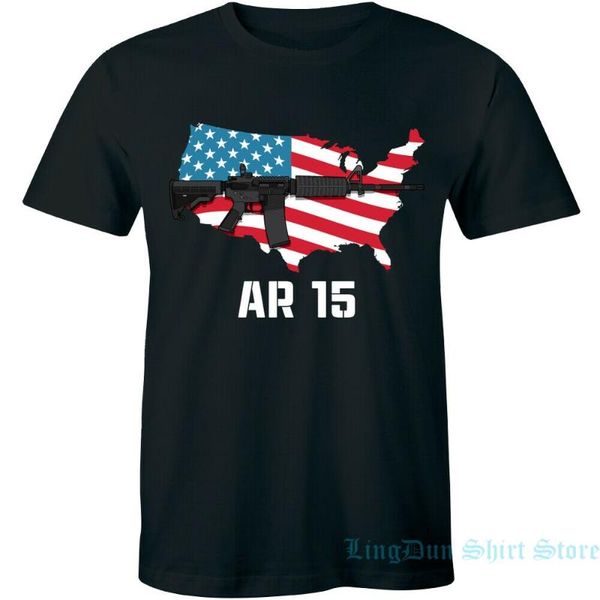 

men's t-shirts ar-15 periodic t-shirt usa flag pro gun liberty hunting 2a funny mens men women t shirt 100% cotton tees, White;black