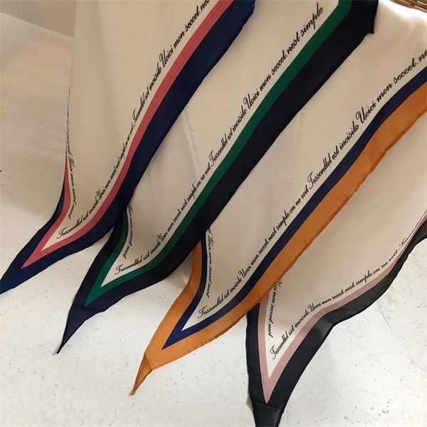 

etr small square cravat scarf silk scarffemale korea spring and autumn small square summer scarves korean ties version versatile profession, Black;gray