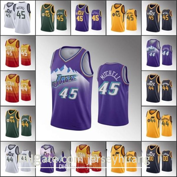 

men basketball jersey donovan\rutah mitchell bojan bogdanovic clarkson\rjazz 2019-20 jerseys, Black