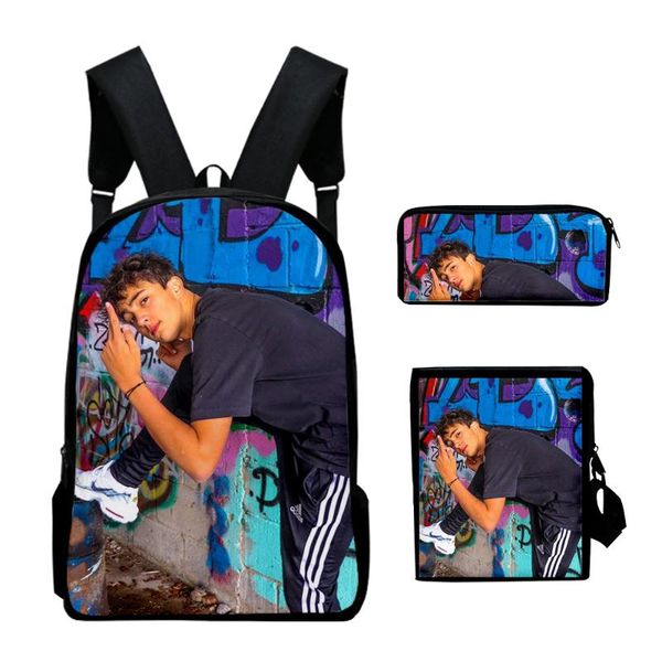 

backpack y2k style inoxtag set 3 pieces of lightweight youth school bag children messenger pencil case luxurious