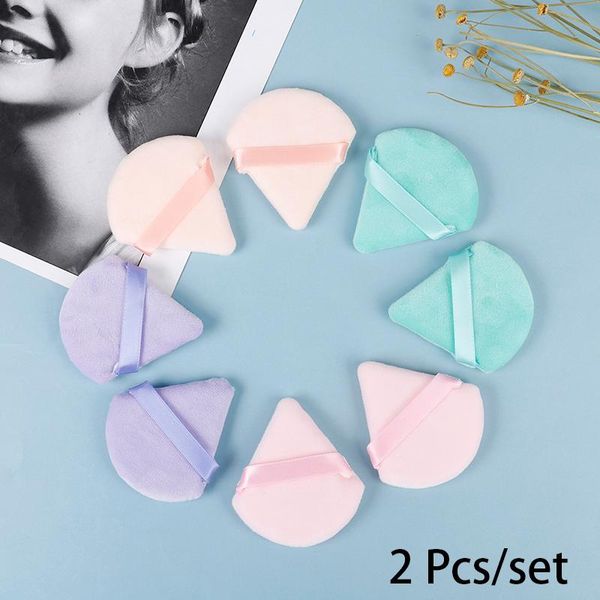 

sponges, applicators & cotton 2pcs powder cosmetic puff triangle velvet foundation cream mini makeup sponge puffs make up tools