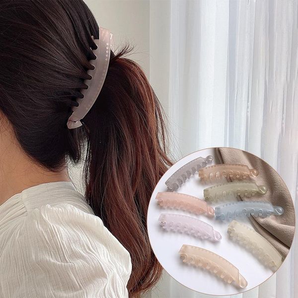 

hair clips cute jelly colors banana shape women girls sweet ponytail holder hairpins fashion accessorie tool