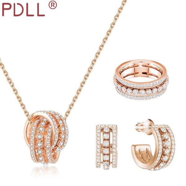 

chains pdll swa women's double pendant necklace charm fashion jewelry, Silver