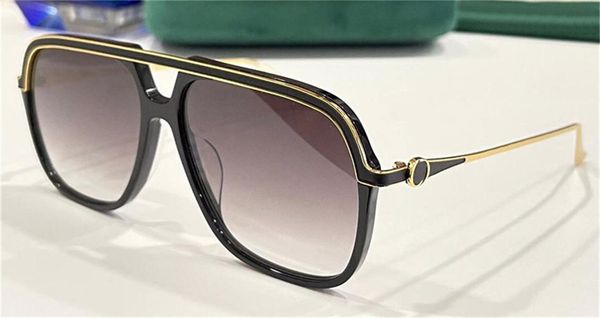 

fashion design sunglasses 0726 pilot square frame metal temples generous avant-garde style uv400 protective glasses, White;black
