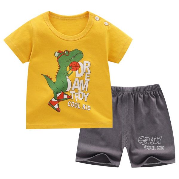 

clothing sets zwf914 fashion short sleeve tshirt + shorts 2pcs children clothes sport suit girls boys pajamas spring kids suits, White