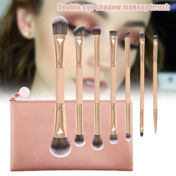 

eyelash curler 7pcs makeup brush set double-sided blush nose eyeshadow eyebrow lip foundation brushes smr88
