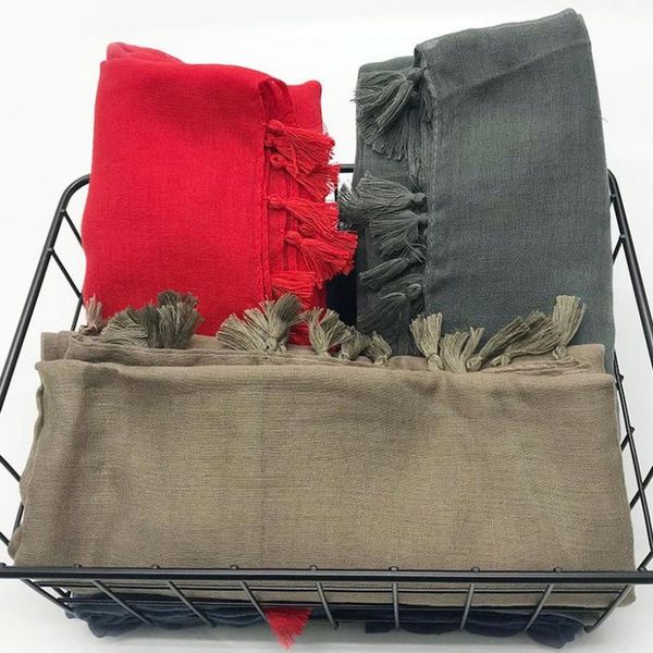 

scarves plain tassels hijab scarf voile soft scarfs muslim women and shawls fashion islamic hijabs muffler, Blue;gray