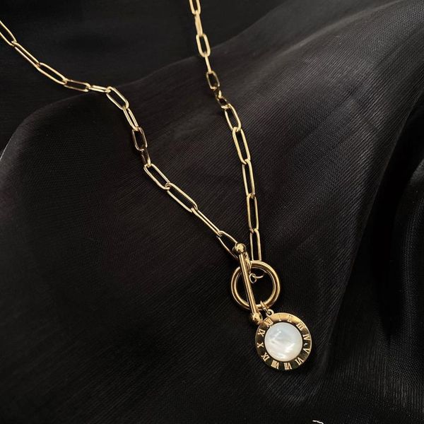 

pendant necklaces fashion women titanium steel short clavicle chain korean for 2021 luxury jewelry, Silver