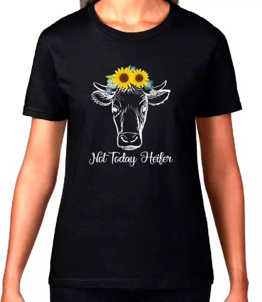 

fan not today heifer cool art graphic design t shirt.., White;black