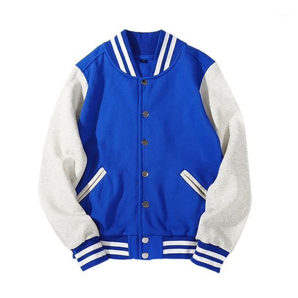 

men's jackets 2021 features stitching brand buttons single row patchwork style short sleeve bombing jacket cotton casual baseball ja, Black;brown