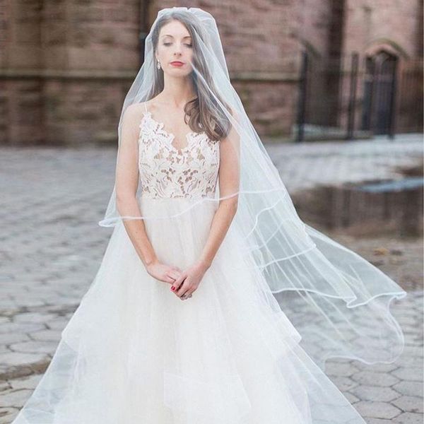 

bridal veils amorarsi v21 wedding veil with comb bride accessories thin yarn for women real pos one layer cathedral, Black