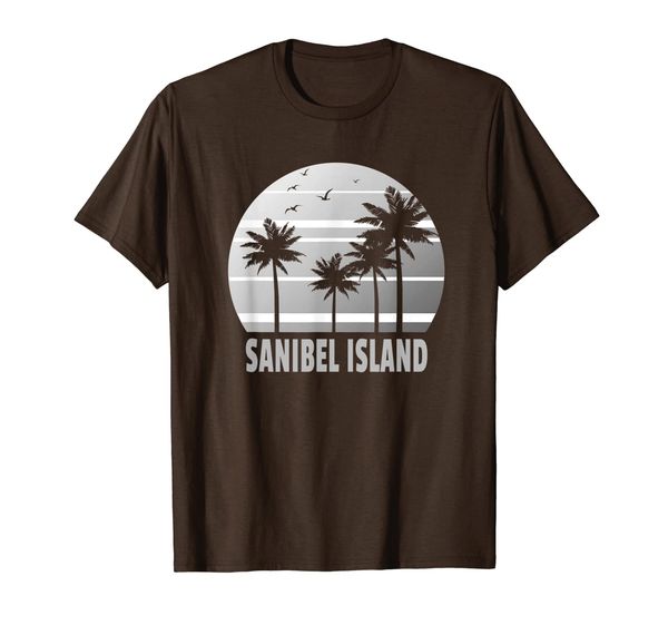 

sanibel island souvenir tshirt for vacation, White;black
