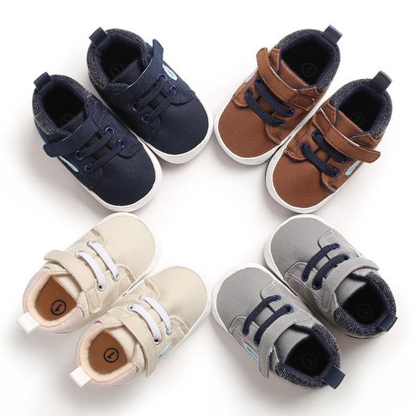 

baby shoes boys girls high canvas first walkers born casual soft bottom non-slip breathable infant