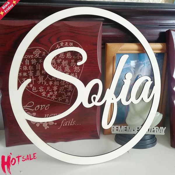 

personalized bride and groom name wedding po props wooden decoration centerpieces wreath circle signs party