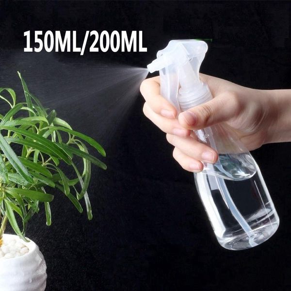

150ml / 200ml portable plastic spray bottle transparent moisture atomizer mini refillable container alcohol disinfection tools liquid soap d