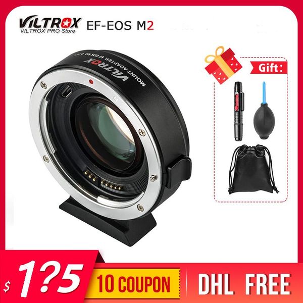 

lens adapters & mounts viltrox ef-eos m2 ii af auto-focus exif 0.71x reduce speed adapter turbo for ef to eos m5 m6 m50 camera