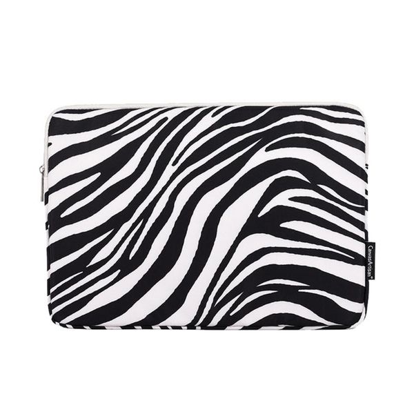

briefcases waterproof tablet sleeve case zebra striped zipper shockproof lapstorage bag