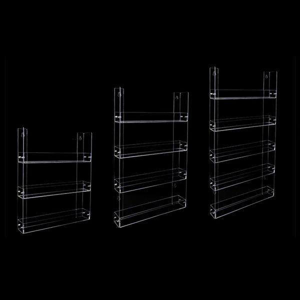 Einzelhandelsbedarf Kunststoff Acryl-Display Hängende Standhalter-Regalschachtel für Schnellgeschäft Zigarettenflasche Commodity Wall-Hung 1Set