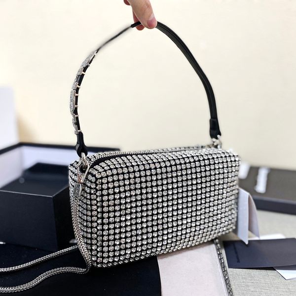 Tasarımcı Kadınlar Diamonds Crossbody Omuz Çantası Luxurys Tasarımcılar Çanta ABD Marka Rhinestone Yansıma Sınırsız El Çanta Kadın Sequins Glitter Tote Hobo Çanta