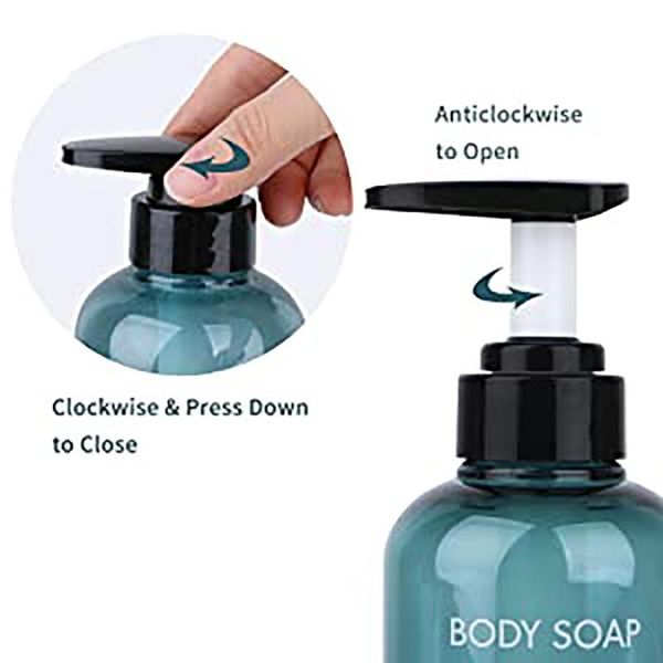 

storage bottles & jars m4ya 3pcs 300ml empty pump bottle dispenser refillable body soap for shampoo and conditioner