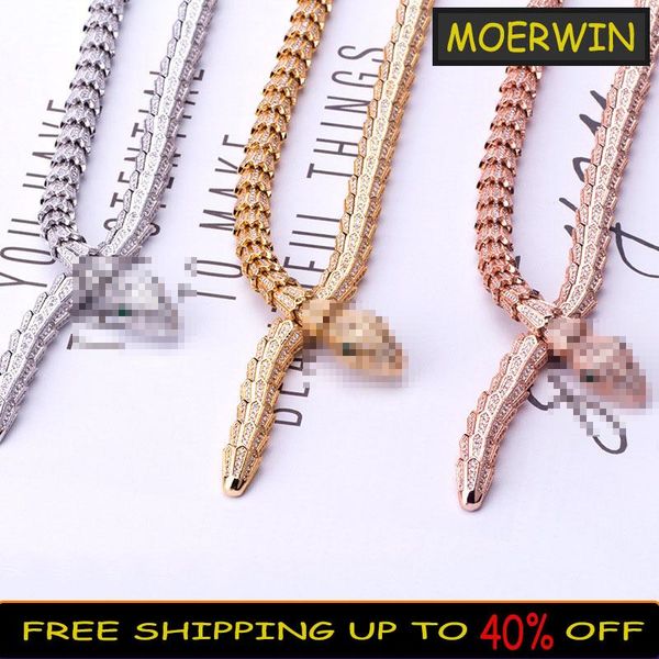 

chains sterling silver s925 necklace classic fashion green eye snake bone collar personality charm men and women jewelry