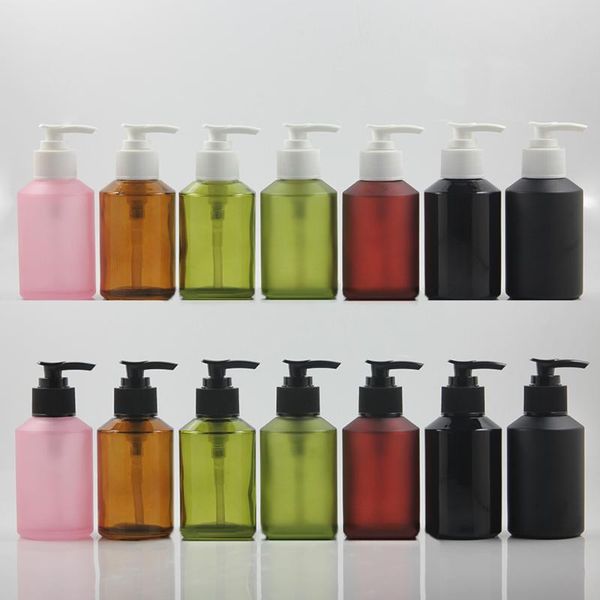 

storage bottles & jars 125ml empty multi-color glass bottle lotion with white pump