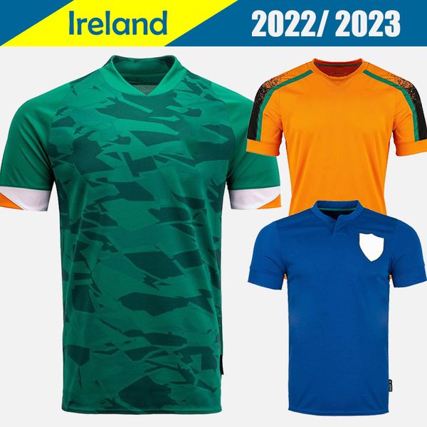 

2022 2023 ireland soccer jersey home away 100th centenary orange 22 23 irish national team football shirts men kids kit hendrick robinson co, Black;yellow