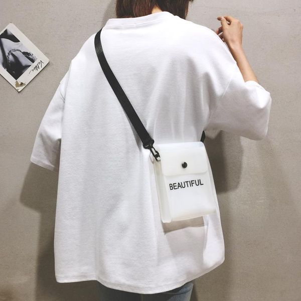 

evening bags women shoulder bag 2021 female simple crossbody phone jelly sac clear mini messenger fashion pvc transparent handbag