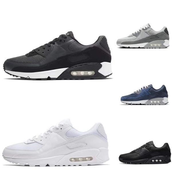 

fashion running shoes black and white 90 cushion sport shoes for men women wear-resistant leisure heighten lovers trainers sneakers