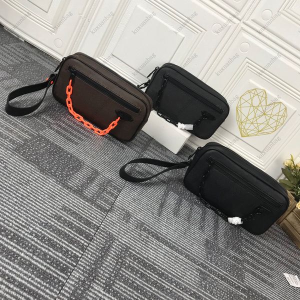 

handbags fashion luxury designer bags 2021 leather clutch bag detachable wrist band with classic metal chain