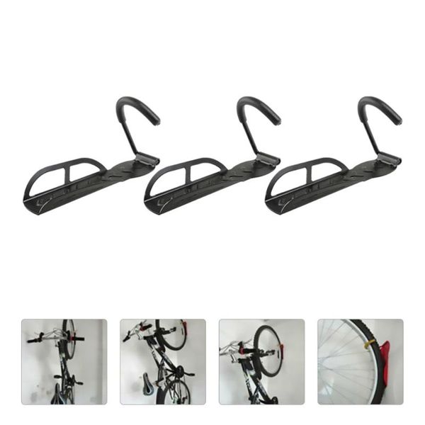 

hooks & rails 3pcs rack wall mounted wall-mounted bike hanger