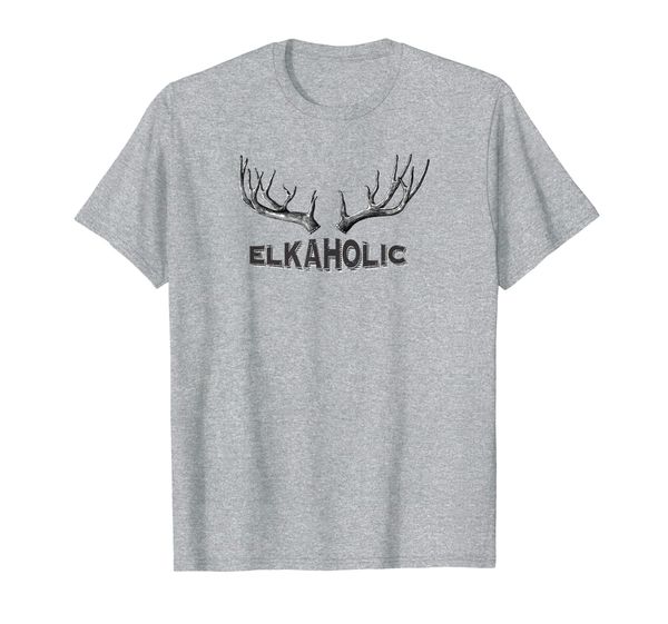 

funny gift cute elk hunting lovers elkaholic t-shirt, White;black