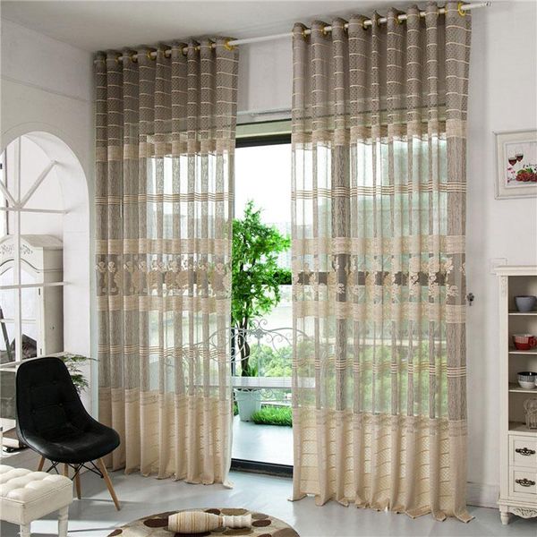 

curtain & drapes tulle jacquard floral pattern fabric bedroom living room sheer european style france