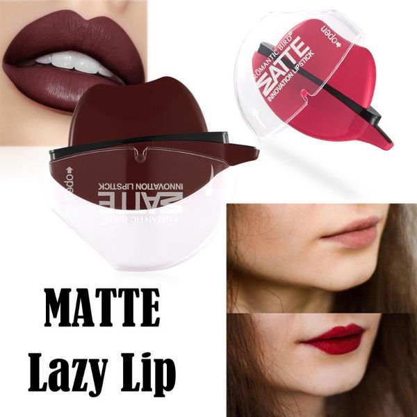 

lip gloss long lasting waterproof lazy cream matte lipstick easy makeup
